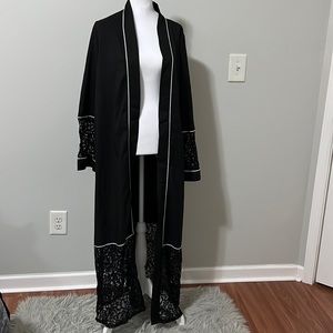 Black lace abaya/cardigan